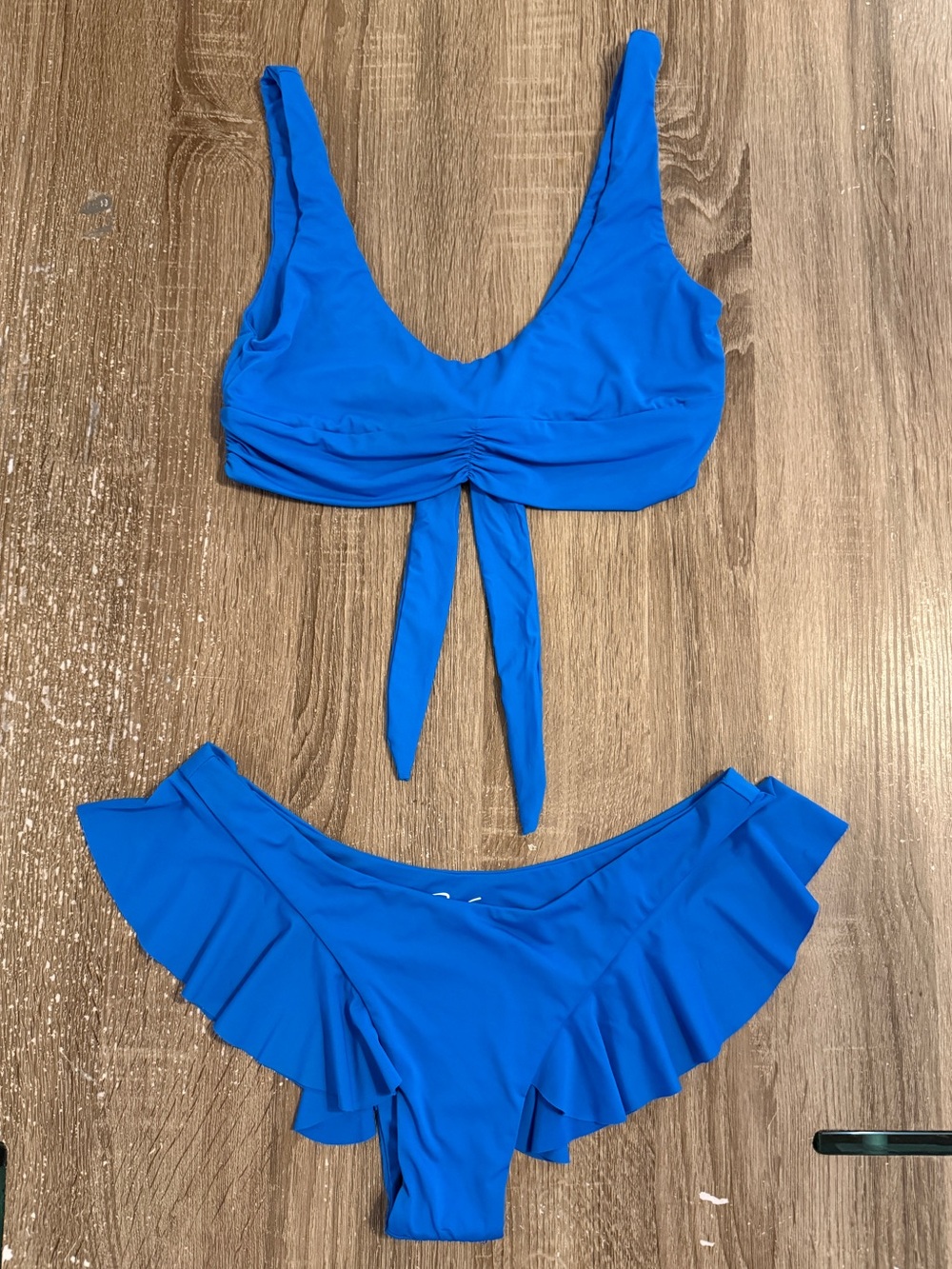 Riot Swim Blue Ruffle Two-Piece Swim Set